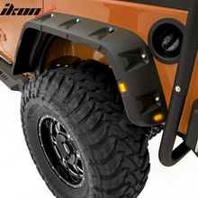 Load image into Gallery viewer, 2007-2018 Jeep Wrangler JK Pocket Rivet Fender Flare w/ LED Side Maker