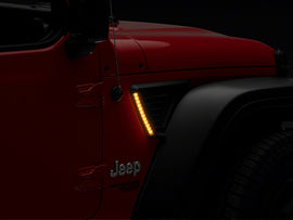 Raxiom 18-23 Jeep Wrangler JL LED Fender Vent Lighting w/ DRL and Turn Signal