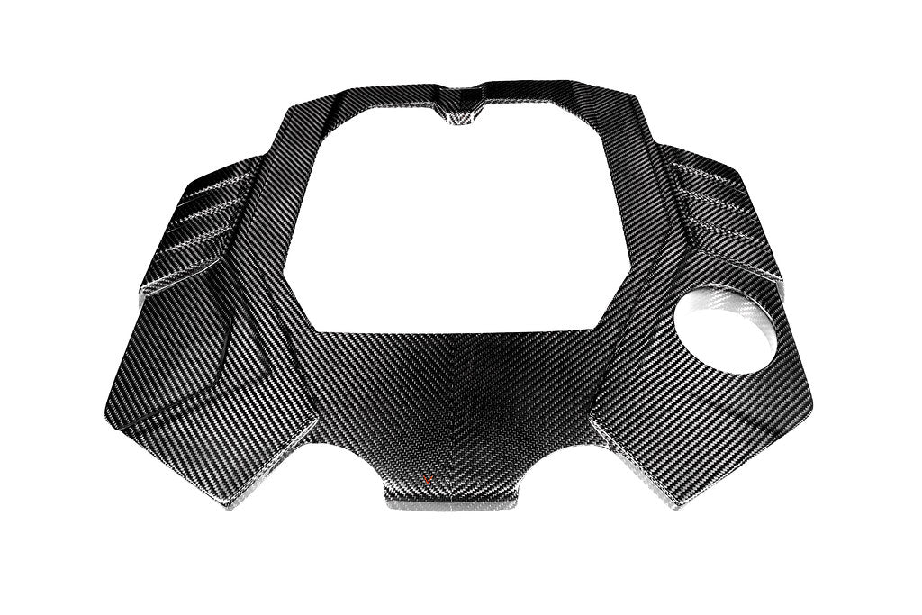 Eventuri C8 RS6 RS7 Black Carbon Engine Cover - Gloss Carbon - EVE-C8RS6-CF-ENG