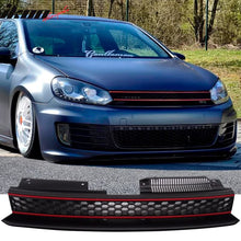 Load image into Gallery viewer, 2010-2014 Volkswagen Golf 6 GTI Style Black Red Front Mesh Grille ABS