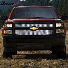 Load image into Gallery viewer, 2014-2015 Chevy Silverado 1500 B Style Black Front Hood Grille ABS