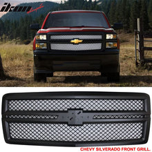 Load image into Gallery viewer, 2014-2015 Chevy Silverado 1500 B Style Black Front Hood Grille ABS