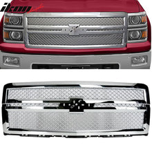 Load image into Gallery viewer, 2014-2015 Chevy Silverado 1500 B Style Silver Front Bumper Grille ABS