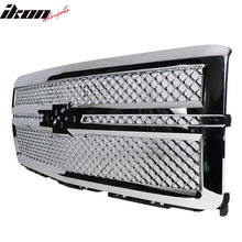 Load image into Gallery viewer, 2014-2015 Chevy Silverado 1500 B Style Silver Front Bumper Grille ABS