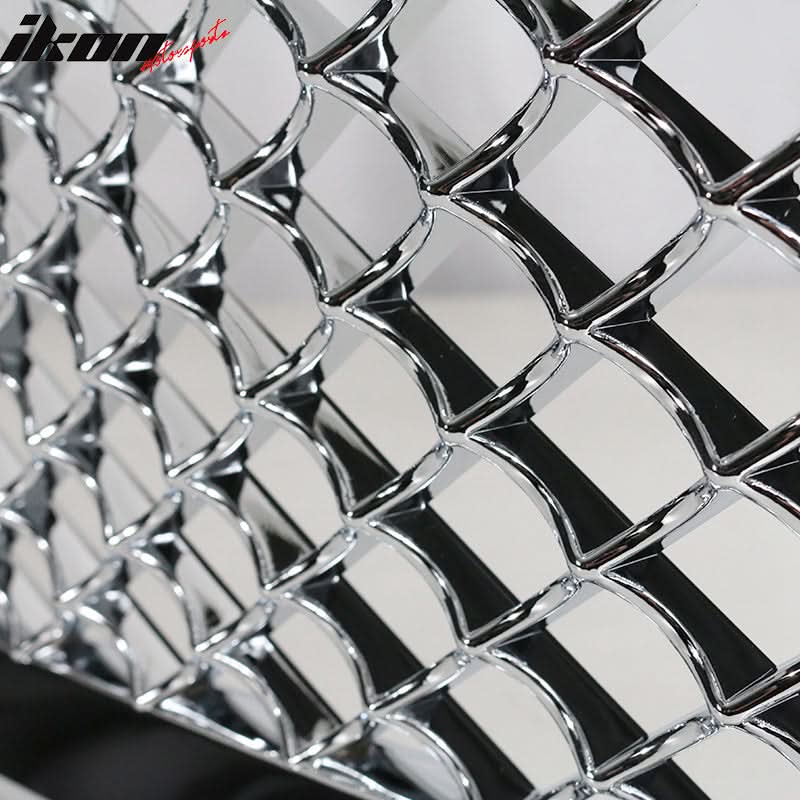 2014-2015 Chevy Silverado 1500 B Style Silver Front Bumper Grille ABS