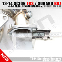 Load image into Gallery viewer, 2013-2016 Scion FR-S 4-2-1 Equal Length Header EL Spun High Flow Cat