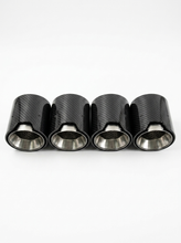 Load image into Gallery viewer, Carbon Fiber Exhaust Tips for BMW | M2 M3 M4 M5 M6 | F &amp; G Series | 60-80mm Inlet | Set of 4