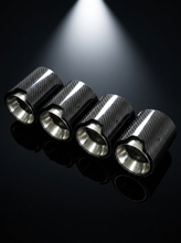 Load image into Gallery viewer, Carbon Fiber Exhaust Tips for BMW | M2 M3 M4 M5 M6 | F &amp; G Series | 60-80mm Inlet | Set of 4