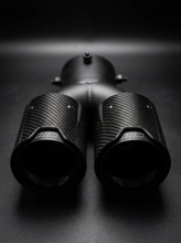 Load image into Gallery viewer, Carbon Fiber Dual Exhaust Tips for BMW M340i M240i M440i | G20 G42 G22 G23 G26 | Y-Pipe Single-to-Dual Conversion | Sold as Pair