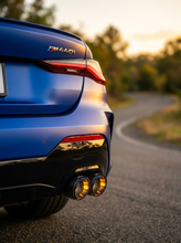 Load image into Gallery viewer, Carbon Fiber Dual Exhaust Tips for BMW M340i M240i M440i | G20 G42 G22 G23 G26 | Y-Pipe Single-to-Dual Conversion | Sold as Pair