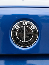 Load image into Gallery viewer, BMW Hood, Trunk &amp; Steering Wheel Emblem Roundel Overlays – Carbon Fiber