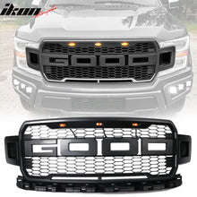 Load image into Gallery viewer, 2018-2020 Ford F150 R Style Front Bumper Hood Grille Matte Black
