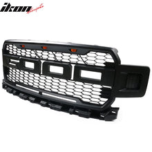 Load image into Gallery viewer, 2018-2020 Ford F150 R Style Front Bumper Hood Grille Matte Black