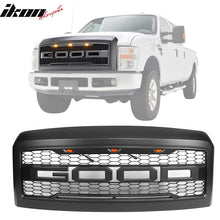 Load image into Gallery viewer, 2008-2010 Ford F250 F350 R Matte Black Front Upper Grille w/ Letters