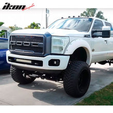 Load image into Gallery viewer, 2011-2016 Ford F250 F350 R Style Matte Black Front Bumper Hood Grille