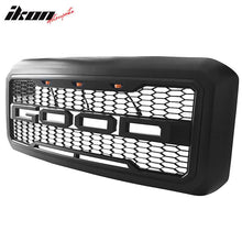 Load image into Gallery viewer, 2011-2016 Ford F250 F350 R Style Matte Black Front Bumper Hood Grille