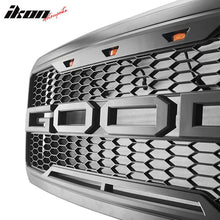Load image into Gallery viewer, 2011-2016 Ford F250 F350 R Style Matte Black Front Bumper Hood Grille