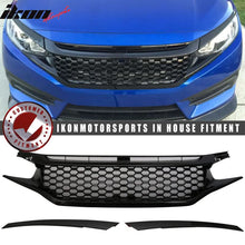 Load image into Gallery viewer, Fits 16-18 Honda Civic Coupe Sedan GT Front Lip &amp; Gloss Mesh Grille