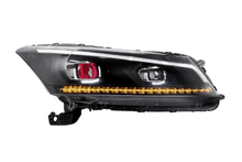 Load image into Gallery viewer, Honda Accord 8th Gen Inspired Black Demon Eyes and Ordinary Projector Headlights (2008-2012)