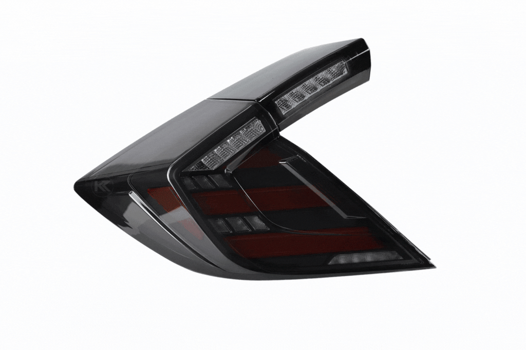 Honda Civic 10th Gen Hatchback and Type R Smoked Style LED Tail Lights Upgrade (2016-2021)
