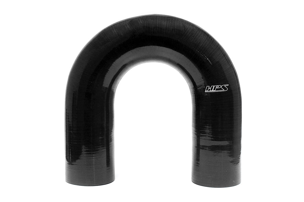 HPS Performance HTSEC180-225-BLK Silicone 180 Degree U Bend Elbow Hose