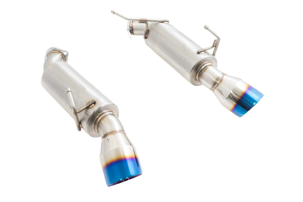 Infiniti G37 Coupe 08-13 / Q60 14-15 Dual Canister Exhaust System (Burnt Tip) -- MR-ABE-IG08-BT