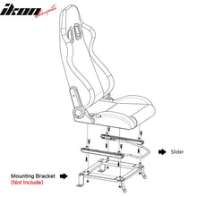 Load image into Gallery viewer, Universal 16" Lock Rail Track Set Racing Seat Adjust Dual Slider Steel