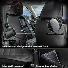 Load image into Gallery viewer, Universal PU Leather Car Seat Cover w/ Lumbar 04B Style Full Set
