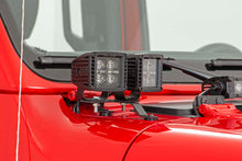 Load image into Gallery viewer, LED Light Kit | Quad | Cowl Mount | 2" Black | White DRL | Jeep Gladiator JT/Wrangler JL (18-26)