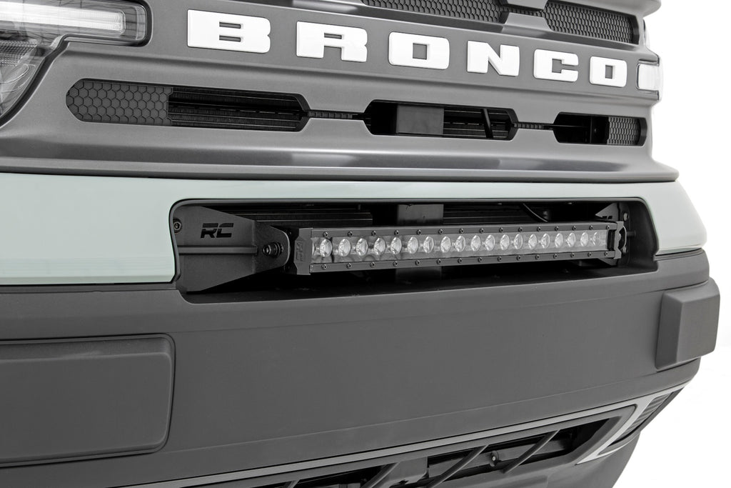 LED Light Kit | Bumper Mount | 20" Black Single Row | White DRL | Ford Bronco Sport (21-26)
