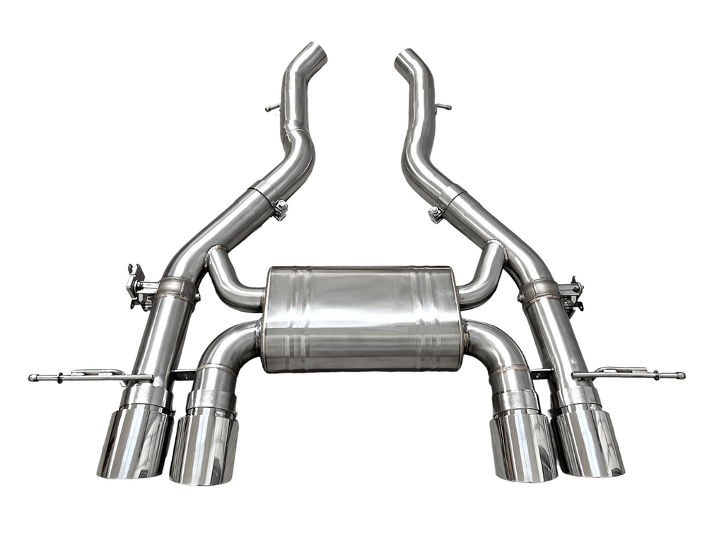 MAD M2 G87 S58 Axle Back Exhaust Options- Brushed (Black + Carbon +$100)