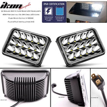 Load image into Gallery viewer, Universal 6x4 Pair LED Crystal Clear Sealed Beam Headlight Headlamp