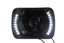 Load image into Gallery viewer, 7X6 Sealed Beam LED Headlights w/ H4 Bulbs H6052 Housing Diamond Cut