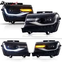 Load image into Gallery viewer, 2014-2015 Chevrolet Camaro 6th Gen Style Projector DRL LED Headlights