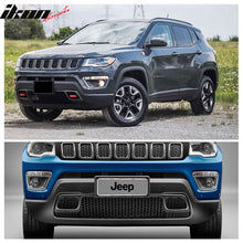 Load image into Gallery viewer, Fits 17-18 Jeep Compass Front Clear Glass Lens Black Cover Shell Pair