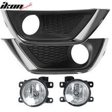 Load image into Gallery viewer, Fits 17-18 Jeep Compass Front Clear Glass Lens Black Cover Shell Pair