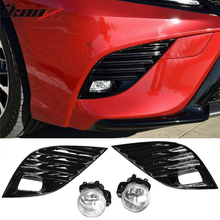 Load image into Gallery viewer, 2018-2020 Toyota Camry SE XSE Black OE Front Lower Foglights Pair