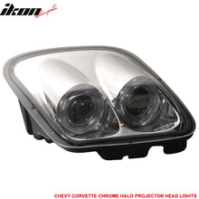 Load image into Gallery viewer, 1997-2004 Chevy Corvette C5 Chrome Housing LED Halo Rim Headlight Lamp