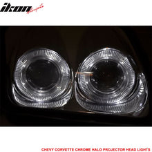 Load image into Gallery viewer, 1997-2004 Chevy Corvette C5 Chrome Housing LED Halo Rim Headlight Lamp