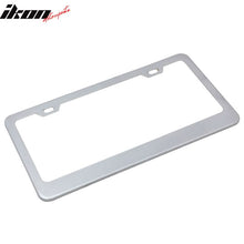 Load image into Gallery viewer, Chrome Metal Finish Steel License Plate Frame Cover + Screw Caps