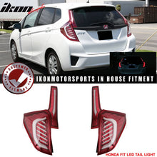 Load image into Gallery viewer, Fits 14-17 Honda FIT JAZZ LEDBar Tail Lights Switchback - Red Clear