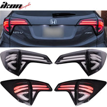 Load image into Gallery viewer, Fits 16-18 HRV Rear Full LED Light Bar Tail Lights W/ Switchback Clear