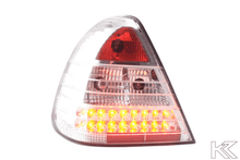 Load image into Gallery viewer, Mercedes Benz C-Class (202) Chrome Clear LED Taillights Set (1996-2000)