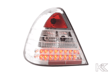 Load image into Gallery viewer, Mercedes Benz C-Class (202) Chrome Clear LED Taillights Set (1996-2000)