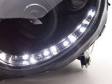 Load image into Gallery viewer, Mercedes Benz CLK (209) Black LED Headlights with Daytime Running Lights (2004-2009)