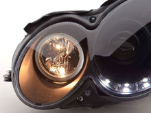 Load image into Gallery viewer, Mercedes Benz CLK (209) Black LED Headlights with Daytime Running Lights (2004-2009)