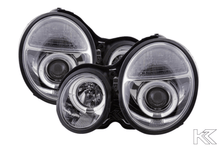Load image into Gallery viewer, Mercedes Benz E-Class (210) Chrome Angel Eye Headlights (1999-2001)