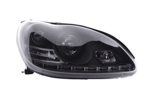 Load image into Gallery viewer, Mercedes Benz S-Class (220) Black LED Headlights with Daytime Running Lights (2002-2005)