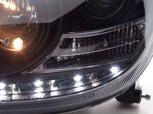 Load image into Gallery viewer, Mercedes Benz S-Class (220) Black LED Headlights with Daytime Running Lights (2002-2005)