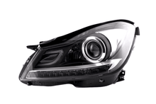 Load image into Gallery viewer, Mercedes W204 C-Class Black LED Headlights with DRL (2011 - 2014)